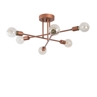 Modern Sputnik Chandelier Lighting 10 Lights Brushed Brass Semi Flush Mount Ceiling Light Gold Mid Century Pendant Lighting by BONLICHT Modern Sputnik Chandelier Lighting 10 Lights Brushed Brass Semi Flush Mount Ceiling Light Gold Mid Century Pendant Lighting by BONLICHT